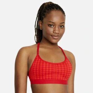 Nike Icon Houndstooth Red Sports Bra - Size XXL